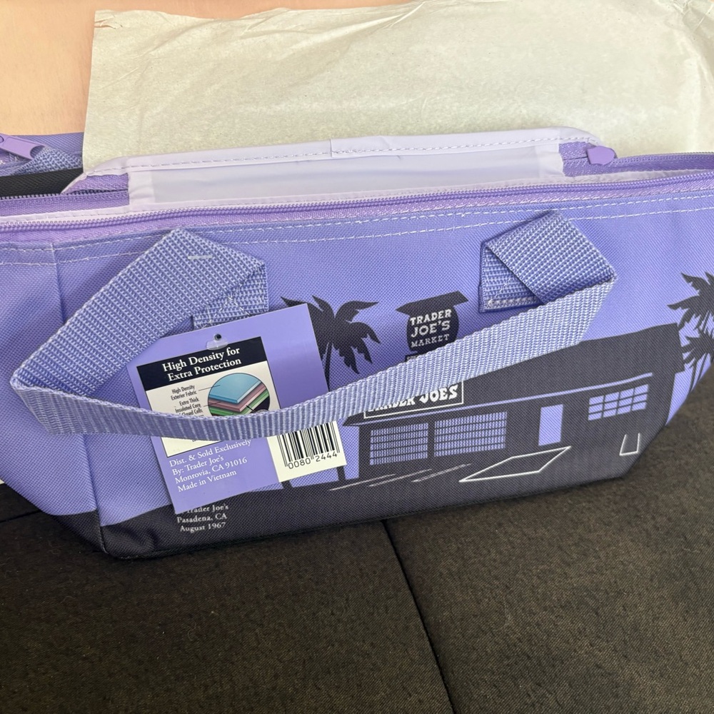 NWT Trader Joe’s Purple Insulated Tote Bags
